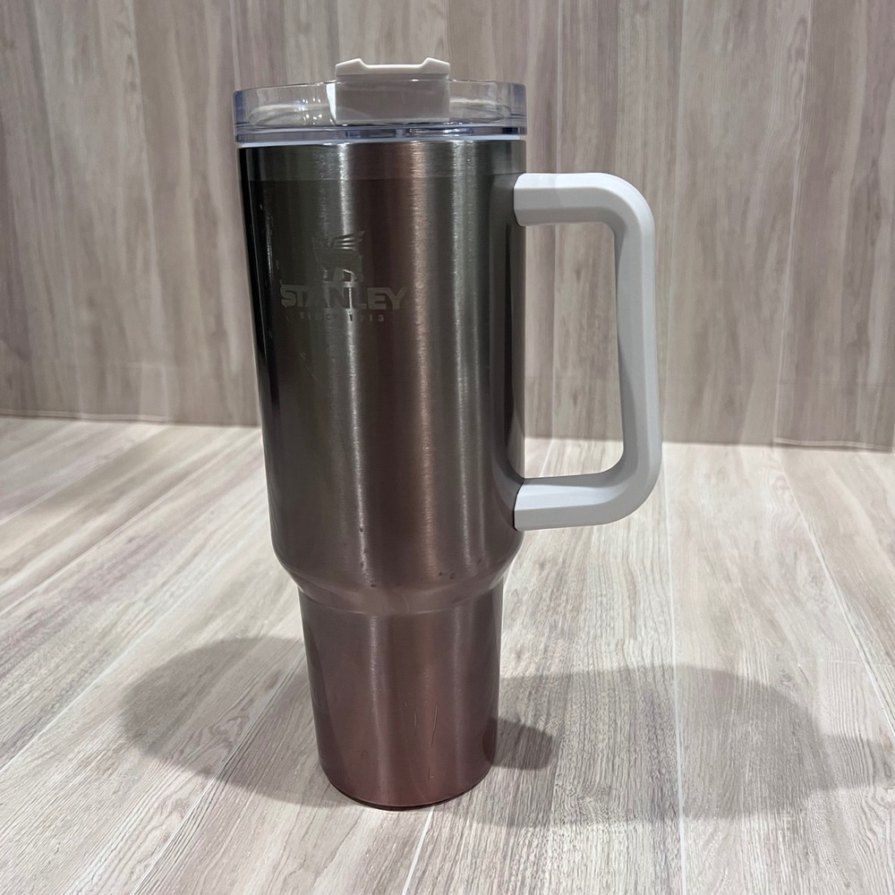 Stanley Quencher H2.0 FlowState Tumbler 40 Oz Rose Quartz Handle Mug Preloved